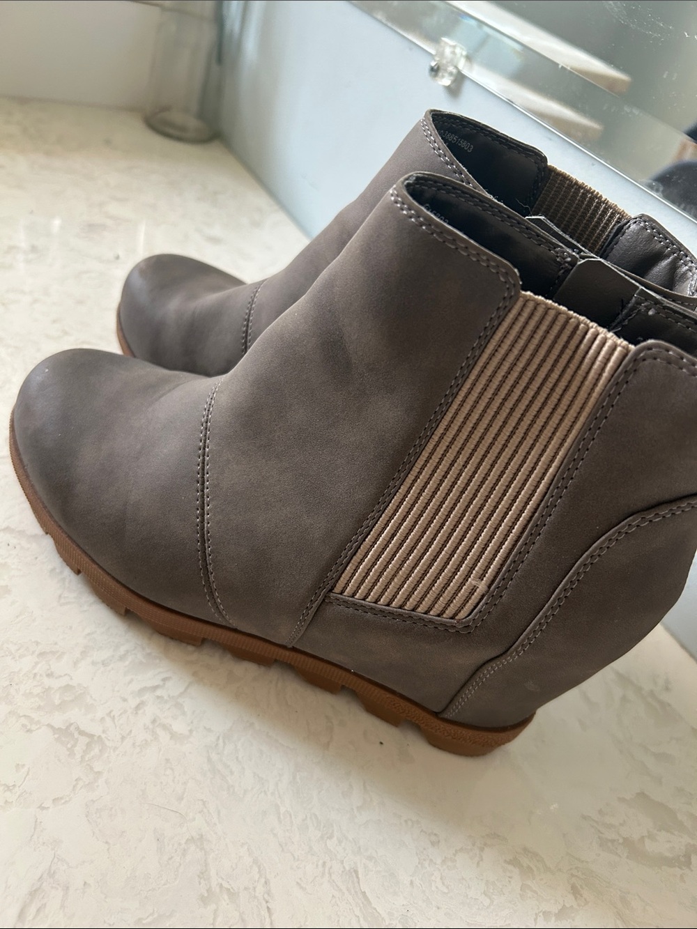 Women's Gray Chelsea Ankle Boots - Time & Tru